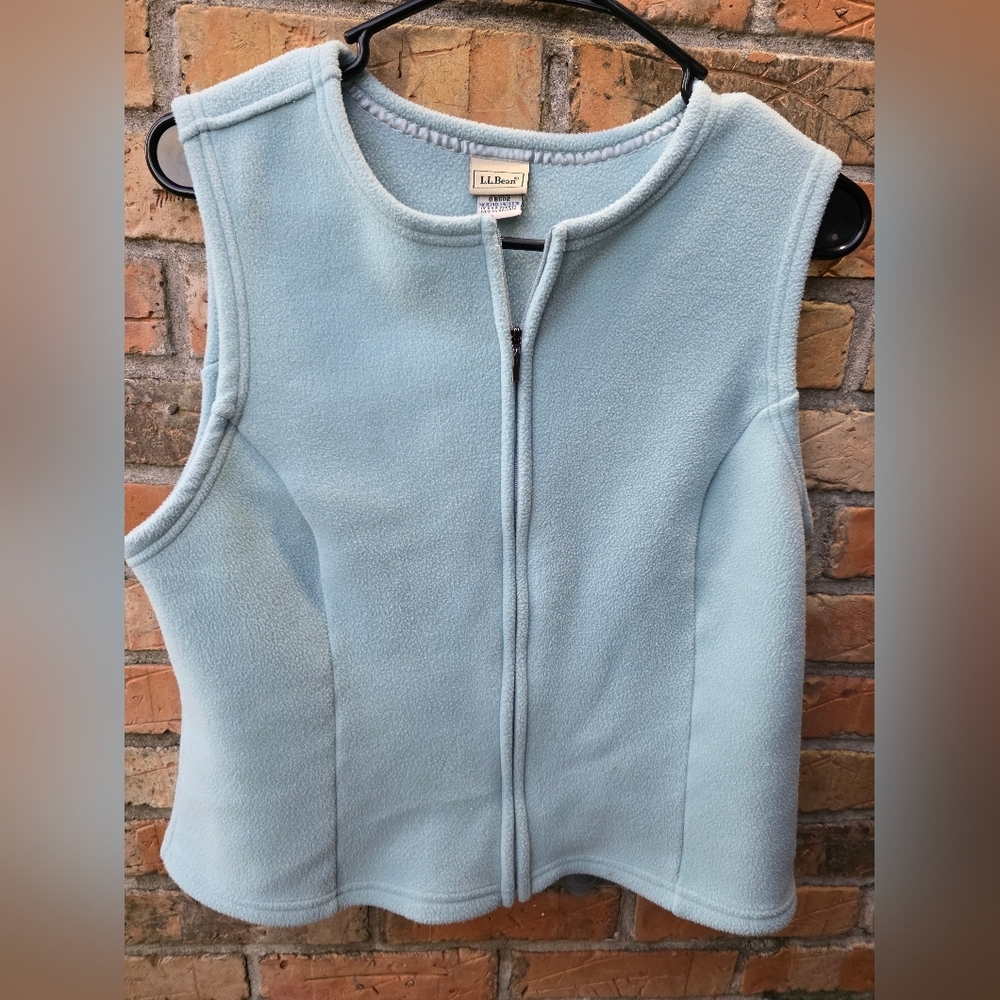 L.L. Bean Light Blue Fleece Vest
